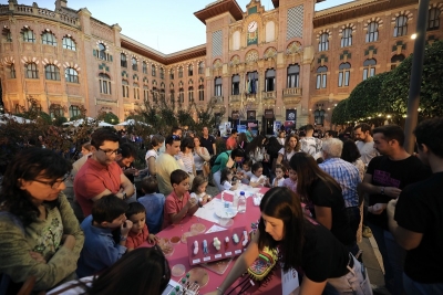 Imagen de la 'Feria de los Ingenios' en 2022, una de las actividades principales de La Noche Europea de los Investigadores.