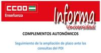 Imagen de cartel acerca complementos autonómicos del PDI