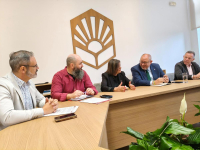 Imagen de la reunión de CCOO con el rector de la Universidad de Córdoba.