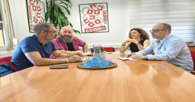 Imagen de reunión donde los Responsables de CCOO-Enseñanza y PSOE hablaron sobre el futuro de las universidades públicas andaluzas
