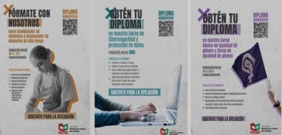 Imagen correspondiente a los tres cursos gratuitos ofertados