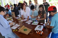 Una de las actividades que realizaron los niños durante la jornada.