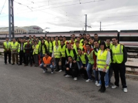 Alumnos, durante la visita