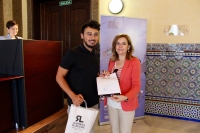 Rosario Mérida y Jorge Villalobos en la entrega de premios UCO-poética 2017