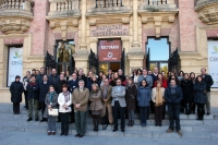 Imagen de la concentración celebrada en el Rectorado contra la violencia de género