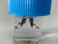 Separación en hidrógeno y oxígeno de las moléculas de agua mediante un proceso electrolítico