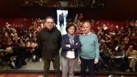 Francisco Espaa, Teresa Roldn y Manuel Hernndez en la inauguracin de la reunin de divulgadores