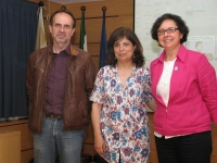 De izq a dcha Luis Camacho, Salette Reis y Teresa Roldán