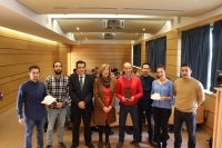 Los integrantes del equipo del Proyecto Roatn, junto al decano de la Facultad de Ciencias, Manuel Blzquez, y la vicerrectora de Estudios de Posgrado, Julieta Mrida.