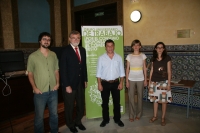 De izq a dcha,Gonzalo Donaire, Enrique Centella, Jose Manuel Roldán,  Begoña Escribano y Teresa Hernández