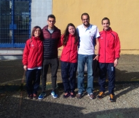 Equipo de la UCO antes de partir hacia Murcia esta mañana.