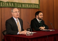 Juan Pablo Durán y Manuel Bermúdez durante la inauguración del Torneo