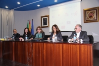 Un momento de la presentacin del curso en el Saln de Actos de la Facultad de Ciencias del Trabajo.