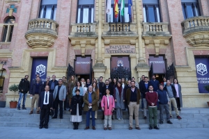 Miembros del proyecto Gen4Olive en el Rectorado de la Universidad de Córdoba. 